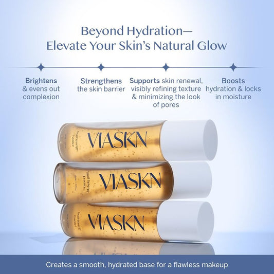 VIASKN Synergy Essence – Korean Snail Mucin Anti-Aging Serum for Wrinkles & Fine Lines – Hydrating, Brightening Face Essence with Cica, Adenosine & Berry Complex