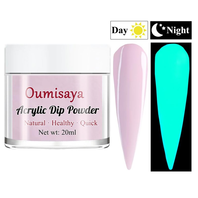 Glow in the dark Acrylic Nail Powder Clear Pink White Colors Set for French Nail Art Design 20ML/PCS (AP080)