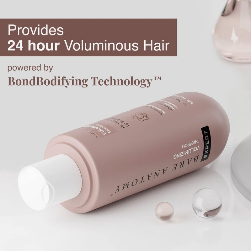 Bare Anatomy Volumizing Shampoo | For Fine Hair - Adds Lift & Body, Volumizing & Detangling Without Weighing Down | Paraben & Sulphate Free | Women & Men | 8.4 Ounce