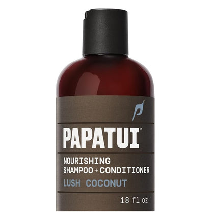 PAPATUI by Dwayne Johnson Nourishing Shampoo + Conditioner 2in1 for Men | Clean Hair & Scalp | Sulfate-Free | Lush Coconut | 18 oz