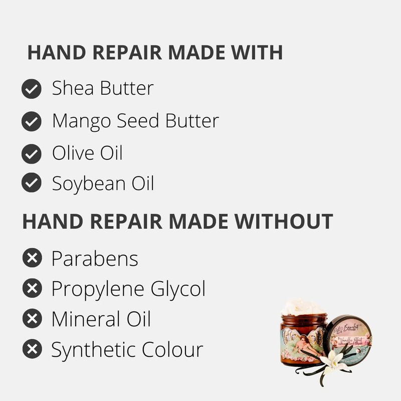 Barefoot Venus Shea Butter Instant Hand Repair Cream For Dry Skin - The Vanilla Effect