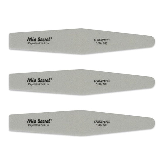 Sponge Diamond Nail File 100/180 3 Pack