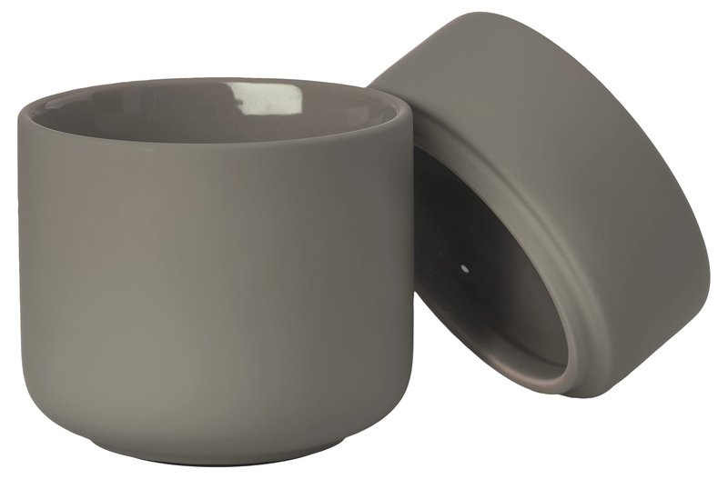 Zone Denmark Ume Taupe Cosmetic Jar - Elegant and Functional Storage Solution for Your Beauty Essentials, Infusing Scandinavian Design into Your Vanity Space - Beige (Taupe)