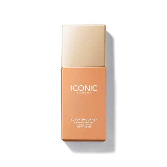 ICONIC LONDON Super Smoother Blurring Skin Tint | Light to Medium Coverage, Hydrating, Ultra-Lightweight Tinted Moisturizer, Cruelty-Free, Vegan Makeup (Warm Medium) 1.01 Fl oz