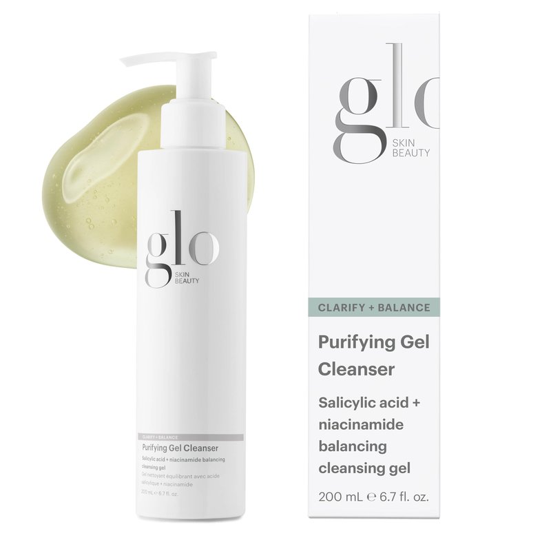 Glo Skin Beauty Purifying Gel Cleanser 6.7 Fl Oz – Salicylic Acid Face Wash with Niacinamide, Gel Face Cleanser for Oil & Combination Skin, Exfoliating Facial Cleanser to Clear Pores & Balance Oil