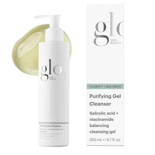 Glo Skin Beauty Purifying Gel Cleanser 6.7 Fl Oz – Salicylic Acid Face Wash with Niacinamide, Gel Face Cleanser for Oil & Combination Skin, Exfoliating Facial Cleanser to Clear Pores & Balance Oil