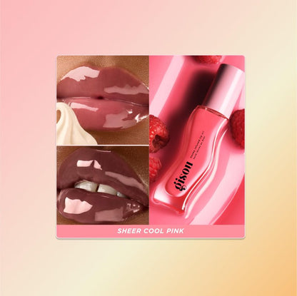 Gisou Honey Infused Lip Oil – Hydrating & Glossy Lip Oil with Mirsalehi Honey & Jojoba Seed Oil, Non-Sticky Shine, Raspberry Swirl, 0.27 fl oz
