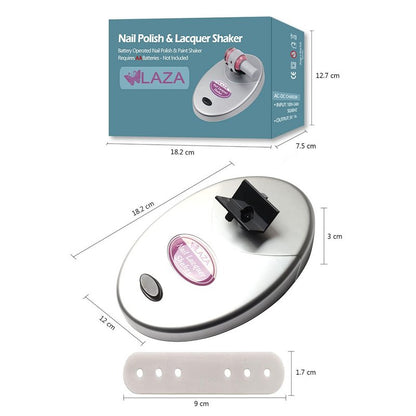 Laza Nail Lacquer Shaker Nails Gel Polish Varnish Adjustable Bottle Shaking Machine Shake Evenly Tools for Nails Art - Sliver