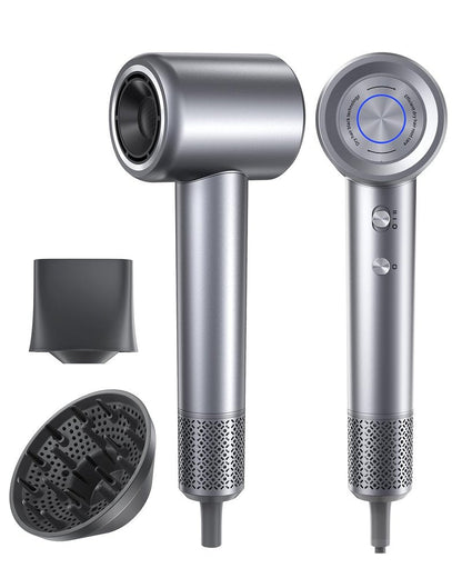 Hair Dryer, 110000 RPM Professional Ionic Blow Dryer with Brushless Motor for Fast Drying, Thermo-Control Quiet Compact Hair Blow Dryer with Magnetic Diffuser for Curly Hair for Home Travel Salon