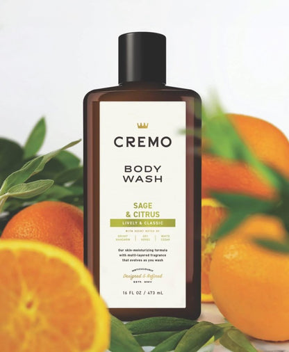 Cremo All Season Body Wash, Sage & Citrus, 16 fl oz (Pack of 2)