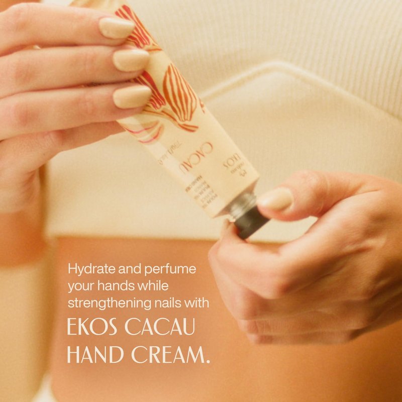 natura – Ekos Cacau Hand Cream, Cocoa Butter Moisturizer for Dry Hands, Hydrating Vegan Skincare, Strengthens Nails & Cuticles – 2.6oz (75g)