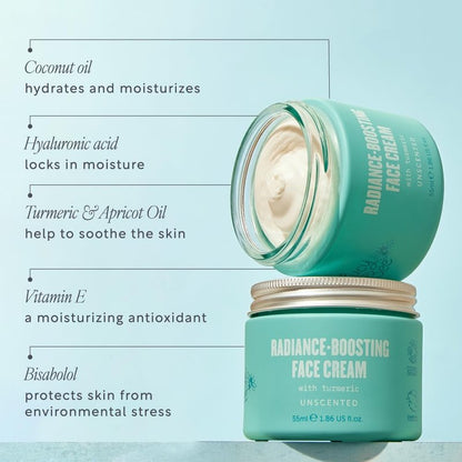 Lucy Bee Face Moisturizer for Sensitive Skin, Certified Organic, Hydrating Face Cream, Aloe Vera & Vitamin E, Formulated Without Fragrance, Dermatologist Approved, Vegan & Palm Oil Free, 1.86 fl oz