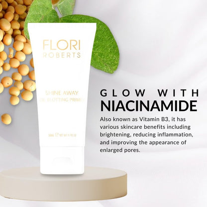 Shine Away Oil Blotting Primer by Flori Roberts, Long Lasting Oil and Shine Control, Flawless Complexion for Women of Color or Darker Skin Tones