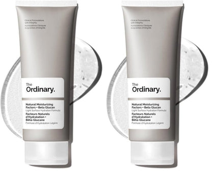 The Ordinary Natural Moisturizing Factors + Beta Glucan,Lightweight Gel Moisturizer for All-Day Hydration,3.4 Fl Oz,(Pack of 2)
