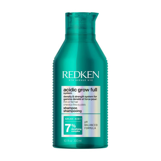 Redken Acidic Grow Full System Densifying Shampoo - Lightweight Shampoo for Fuller, Thicker-Looking Hair, Gentle Cleansing & Scalp Moisturizing, With Azelaic Acid, 10.1 Fl Oz