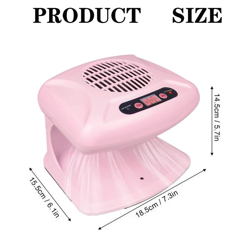 GGAIFbp Nail Dryer for Regular Polish 300W 2 in 1 Nail Drying Fan with Auto Sensor Hot and Cold Air Professional Nail Dryer for Manicure Salon and Daily Home Use (Pink)