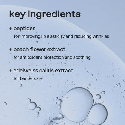 glow peach peptide repair lip balm #palepink, peptide‑infused nourishing lip balm, cruelty‑free and artificial fragrance‑free, moisturizes and smooths dry lips, unscented, 0.3 oz