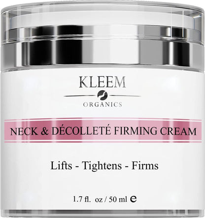 Kleem Neck Firming Cream for Sagging Skin - Anti Aging Neck Cream with Retinol & Panthenol - Firming Neck & Décolleté Cream Parent, Smooths Fine Lines & Wrinkles 1.7 Fl Oz