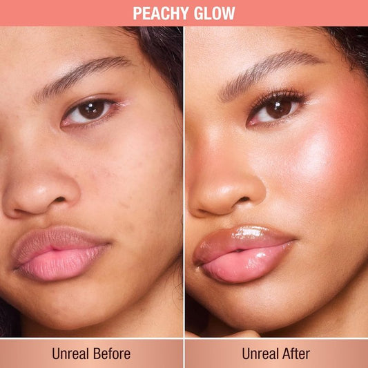 Charlotte Tilbury Unreal Healthy Glow Blush Stick - Buildable Cream Makeup with a Skincare-Infused Formula - Easy to Use, Blendable & Leaves Skin with a Luminous Sheen - Peachy Glow