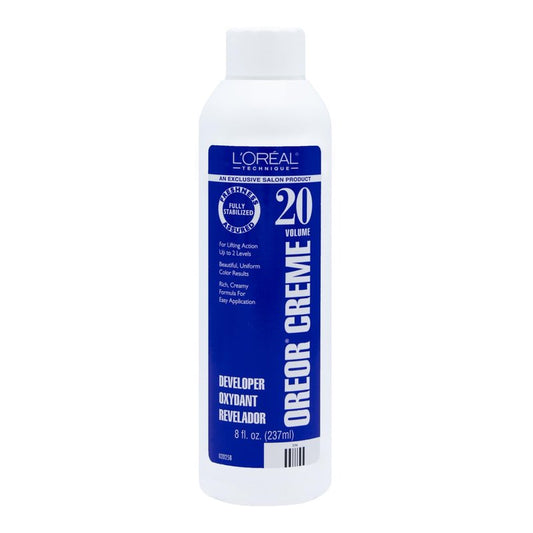 L'Oréal Technique Oreor Developer - Hair Color Developer, Creamy Formula For Uniform Results, Combine With Color of Your Choice, 20 Vol Dev 8 Oz