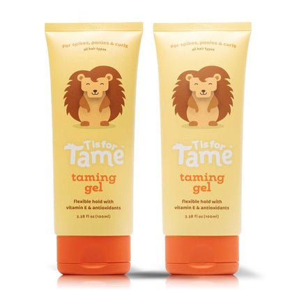 T is for Tame - Hair Taming Gel for Toddlers, Babies, and Kids - Vegan & Natural Styling Hair Gel, Anti-Frizz, Non-Sticky for Girls & Boys, Vitamin E Infused - 3.38 fl oz (2 Pack) - Made in the USA