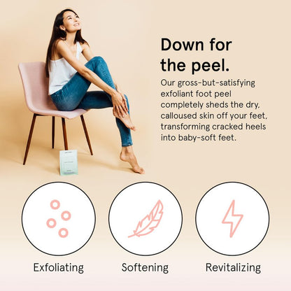 Award-Winning Foot Peeling Mask - Dr. Pedicure Foot Peel Masks (2 Pairs, Lemon) - Moisturizing Foot Masks That Remove Dead Skin, Exfoliating Foot Mask for Dry Cracked Feet, Feet Peeling Mask
