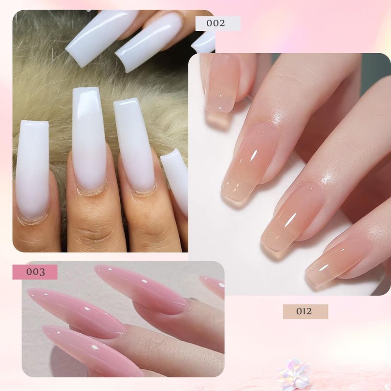 YIMART Poly Extension Gel Nail Kit,Poly Nail Gel Kit with UV Light Starter Kit, 18 Pcs/Set Builder Gel Nail Extension Kit for Beginners with Everything Nail Art DIY