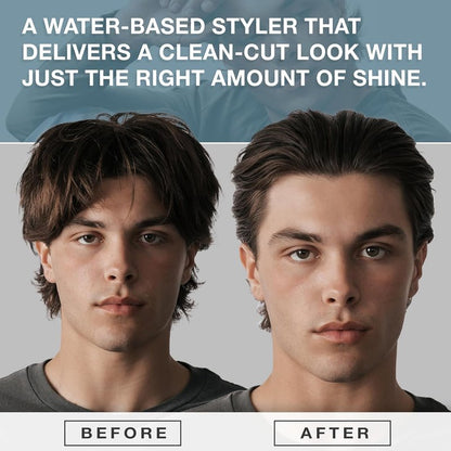 CRVFT Pomade 2oz - Semi-Matte Finish Shine - Original Hold Medium Strength (Gel) – Men’s Styling Product, Barber Approved - Water Based/Soluble - Boss Scented - Straight/Thick/Wavy Hair