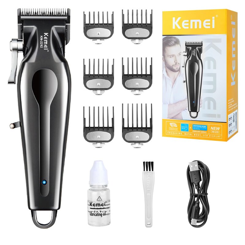 KEMEI Professional Hair Trimmers for Men, Clippers for Hair Cutting, Cordless Rechargeable Hair Clippers, Haircut Clippers, Hair Cutting Tools, LED Display, Gifts for Men 2210