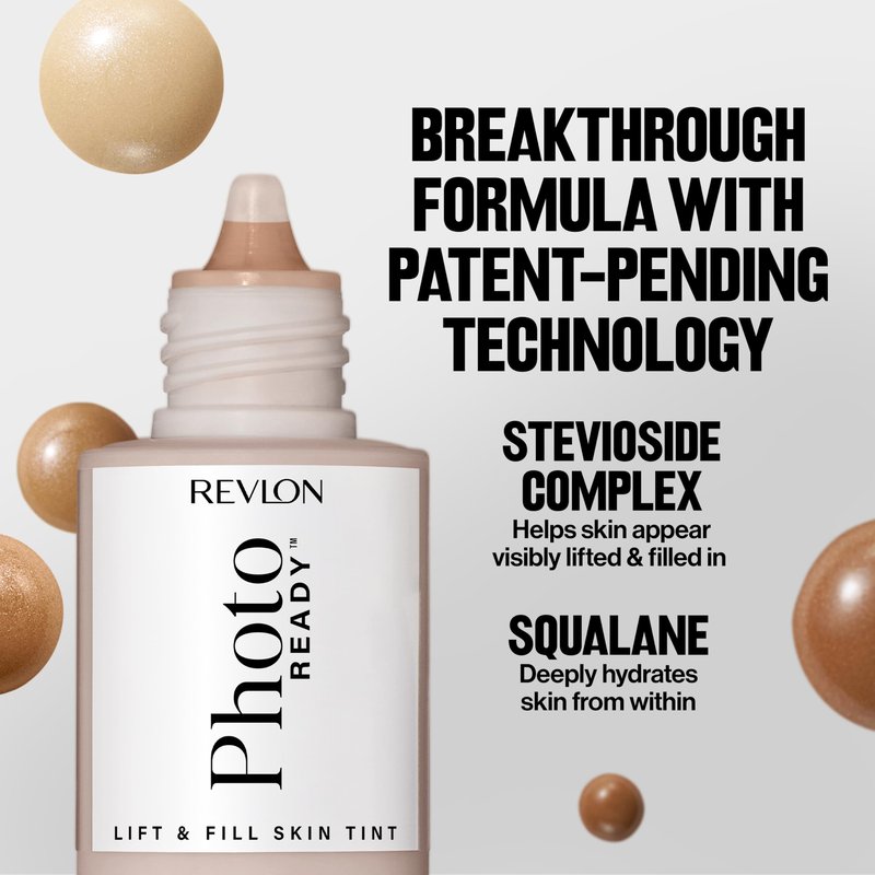 Revlon PhotoReady Lift + Fill Skin Tint, Multi-Use Glow Enhancer, Base & Highlighter for Glowing Skin, Sheer Coverage, 120, 1 fl oz
