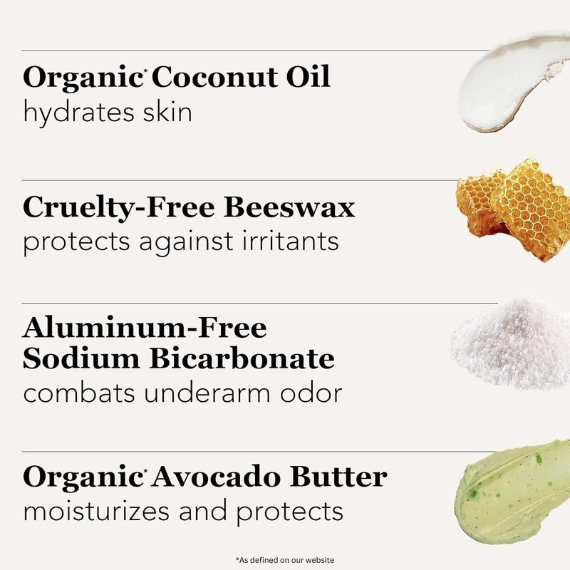 Underarmed Unscented Aluminum-Free Deodorant, Coconut + Essential Oils, Baking Soda, Raw Honey & Mineral Salt | Non-GMO Vegan Formula For Women & Men