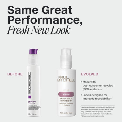Paul Mitchell Extra-Body Thicken Up Styling Liquid, Lightweight Formula, Adds Fullness, For Fine Hair, 5.1 oz