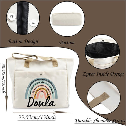 WCGXKO Doula Thank You Gift Doula Definition Gift Doula Zipper Pouch Cosmetic Bag (Doula TB)