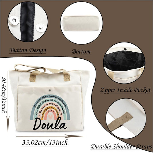 WCGXKO Doula Thank You Gift Doula Definition Gift Doula Zipper Pouch Cosmetic Bag (Doula TB)