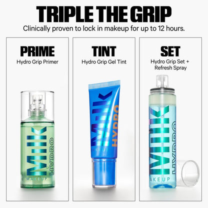 Milk Makeup Hydro Grip Primer with Hyaluronic Acid + Niacinamide – Hydrating Face Primer Grips Makeup for Up to 12 Hours – Silicone-Free, Lightweight Gel with Dewy Finish – 1 oz