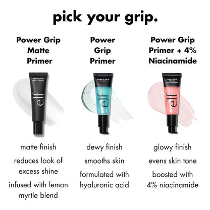 e.l.f. Power Grip Matte Primer, Gel-Based & Hydrating Face Primer for Smoothing Skin & Gripping Makeup, Moisturizing & Priming, Vegan & Cruelty-Free