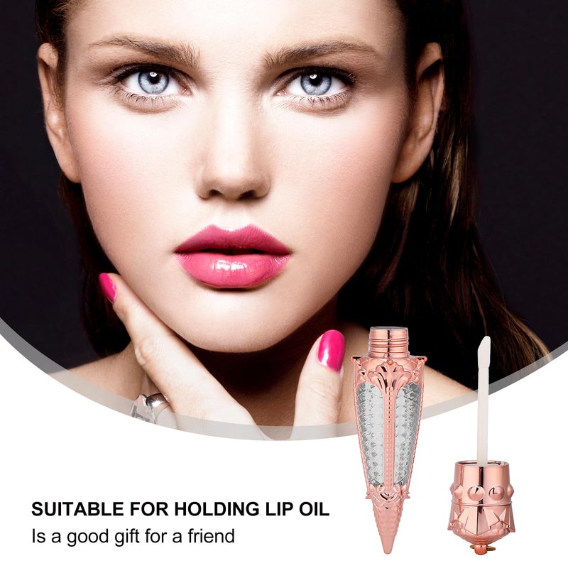 FRCOLOR Refillable Lip Gloss Tubes Set 10Pcs Radish Design Compact Lip Balm Bottles Leak-Proof Gloss Containers Portable Diy Makeup Accessories 4.33X1.18In