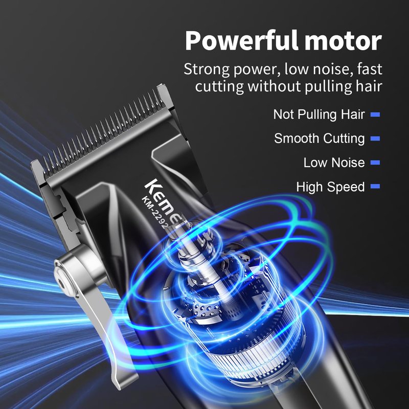 KEMEI Professional Hair Trimmers for Men, Clippers for Hair Cutting, Cordless Rechargeable Hair Clippers, Haircut Clippers, Hair Cutting Tools, LED Display, Gifts for Men 2210