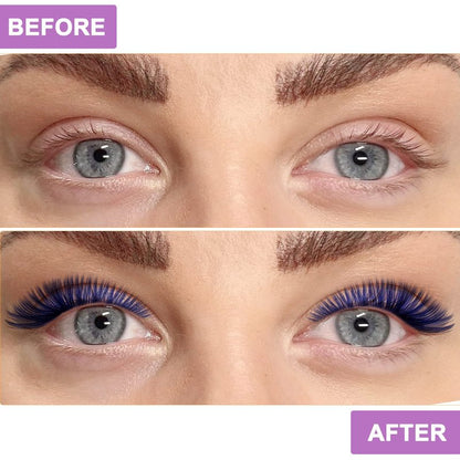 Lash Clusters Colored DIY Eyelash Extensions 280 Clusters Lashes 40D-D-13mm LASH 7 Color Mix Volume Eyelash Clusters Wispy Individual Lashes Cluster DIY at Home(7MIX,40D-D-13mm)