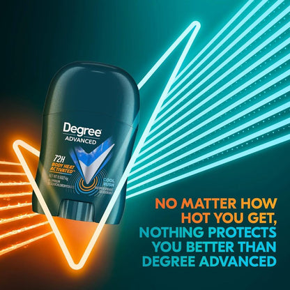 Degree Men Travel Deodorant, Bulk, Cool Rush 36-Pack – 72H Body Heat Activated Mini Antiperspirant, 0.5 Oz Ea