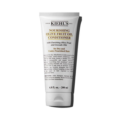 Kiehl's Nourishing Olive Fruit Oil Conditioner, Moisturizing Hair Conditioner for Dry & Damaged Hair, Promotes Shine, Helps Detangle, Lightweight Formula, with Avocado Oil & Lemon Oil - 6.8 fl oz
