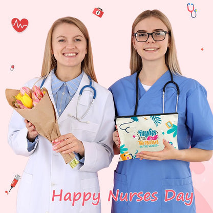 30 Pack Nurse Makeup Bags Nurse Cosmetic Bags Bulk Nurse Gift Survival Kit Funny Nursing Travel Toiletry Makeup Bag Nurse Appreciation Gifts for Women Men Thank You Nurse Appreciation Week Gift