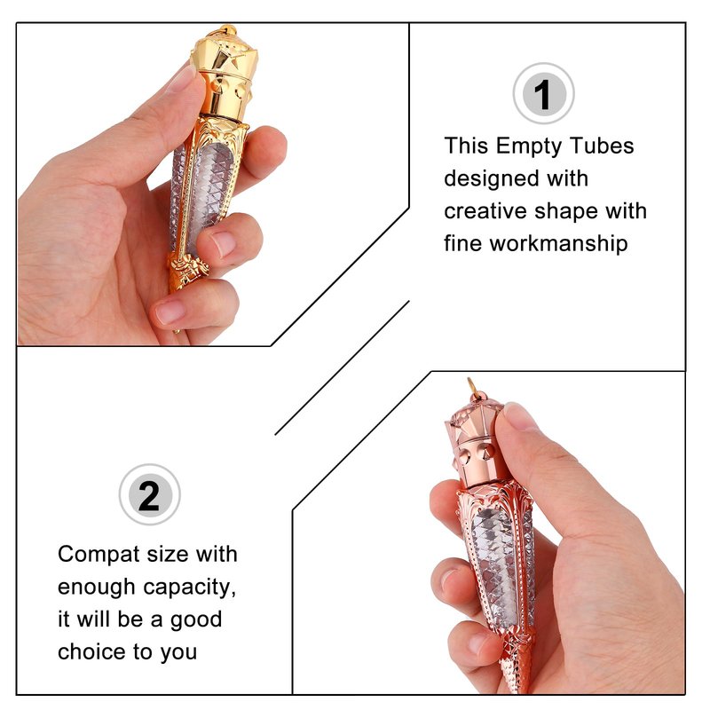 FRCOLOR Refillable Lip Gloss Tubes Set 10Pcs Radish Design Compact Lip Balm Bottles Leak-Proof Gloss Containers Portable Diy Makeup Accessories 4.33X1.18In