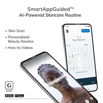 GESKE SmartAppGuided™ Cool & Warm Face & Body Massager | 7 in 1 | Multifunctional Massager | Face & Body | Battery-free Cooling & Warming | Firms, Relaxes & De-Puffs Skin | Globular Design