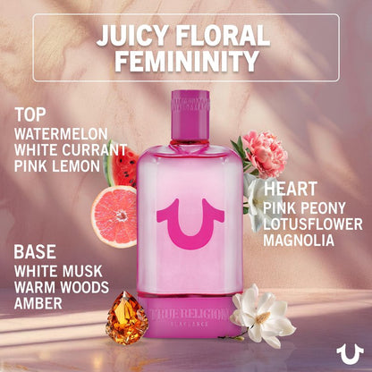True Religion Fragrance for Women - Eau De Parfum Spray, Perfume for Women, Fruity, Floral & Amber Fragrance, EDP, Designer Scent for Her, Long Lasting - 3.4 fl oz (100 mL)