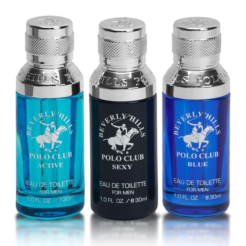Beverly Hills Polo Club MENS 3PC SLIDER - BLUE VARIANT - CONTAINS BLUE/SEXY/ACTIVE 1OZ EDTs