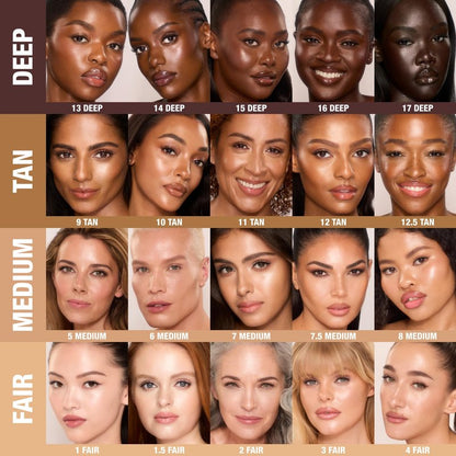Charlotte Tilbury Unreal Skin Tint & Sheer Glow Hydrating Foundation Stick - Cream Foundation Makeup with Sheer-to-Light Coverage & a Buildable Formula - Blurring, Smoothing & Nourishing - 7.5 Medium