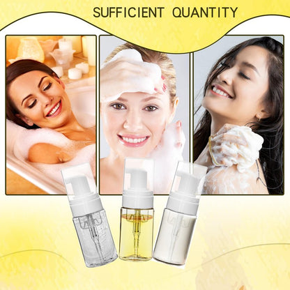60 Pcs Mini Foam Pump Bottle Bulk 1 oz/ 30 ml Empty Travel Size Plastic Soap Foaming Bottles Small Clear Foaming Soap Dispenser Refillable Mousse Bottles for Lash Shampoo Portable Hand Sanitizer