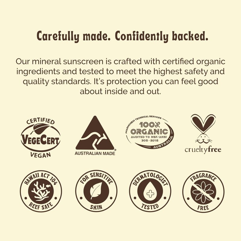 Makaio Naturals 100% Organic Mineral Sunscreen SPF 50 for Kids & Family – Face & Body, Unscented, High-Performance, Sensitive Skin, Reef Safe, Vegan, Hypoallergenic, Dermatologist Tested, 3.88 fl oz