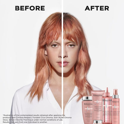 KÉRASTASE Chroma Absolute Chroma Hair Gloss, High Shine Treatment for Damaged Color-Treated Hair, Strengthens and Adds Shine, Lightweight formula with Lactic Acid, Soin Acide, 7.1 Fl Oz